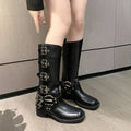 Lozenda  - Vintage Stiefel mit Riemen für Frauen