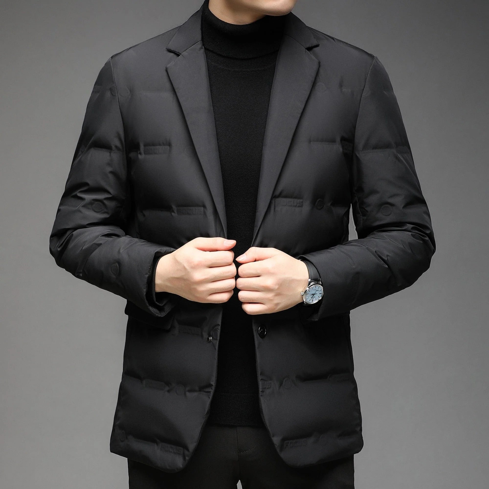 Lozenda - Elegant coat with zipper