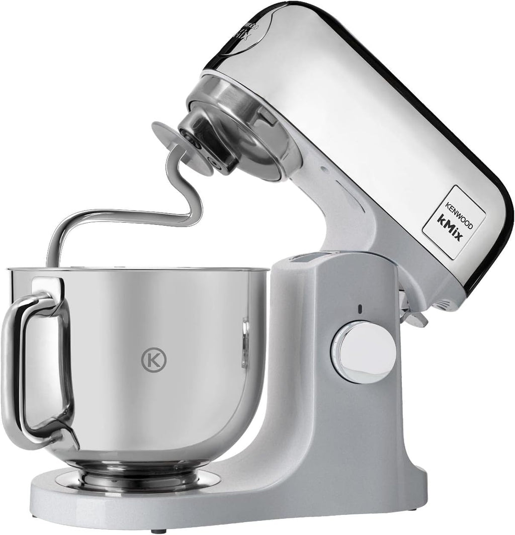 Kenwood kMix KMX750RD Robot da cucina, Ciotola in acciaio inox da 5 litri, Sistema di sicurezza Safe-Use, Corpo in metallo, 1000 Watt, Inclusi set di 3 accessori da pasticceria e paraspruzzi, Rosso