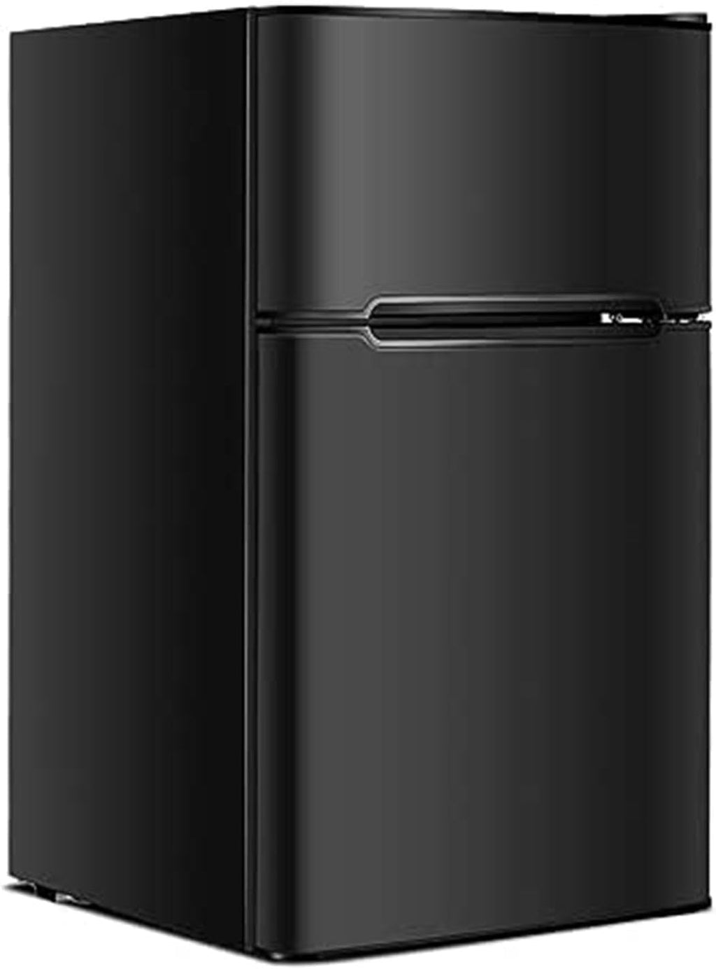 GOPLUS Frigorifero con congelatore - Combinazione frigo-congelatore / Capacità totale 90L, vano congelatore 27L / Termostato regolabile / Illuminazione interna a LED / Cerniera porta reversibile (Bianco)