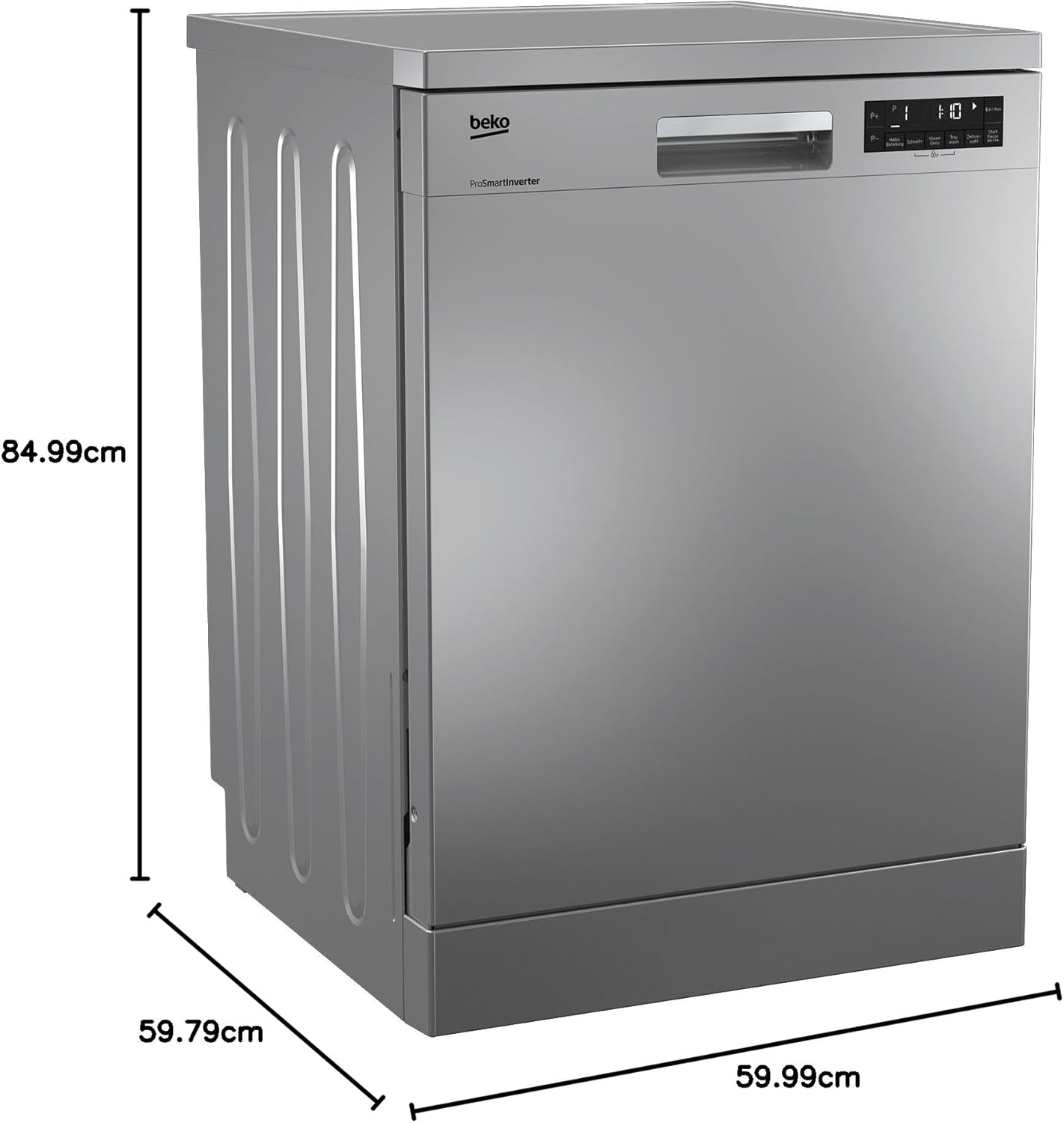 Beko BDFN26420W b300 Lavastoviglie a libera installazione, integrabile, 14 coperti, Motore ProSmart Inverter, TrayWash, HygieneIntense, 6 programmi, WaterSafe+, Bianco
