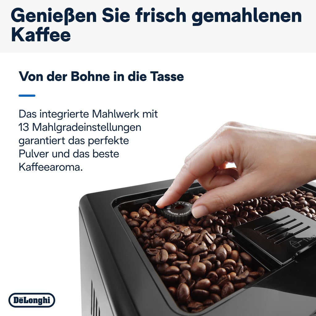 De'Longhi Eletta Evo ECAM 46.860.B Macchina automatica per caffè con sistema LatteCrema per il latte, cappuccino ed espresso con un solo tocco, display LCD e pulsanti a sfioramento, colore nero