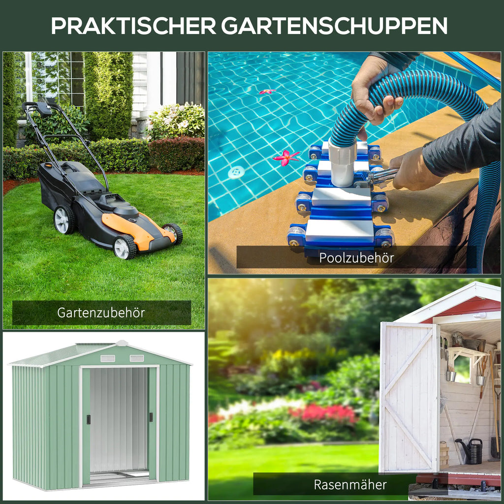 Outsunny Casetta Attrezzi con Porte Scorrevoli e Ventilazione