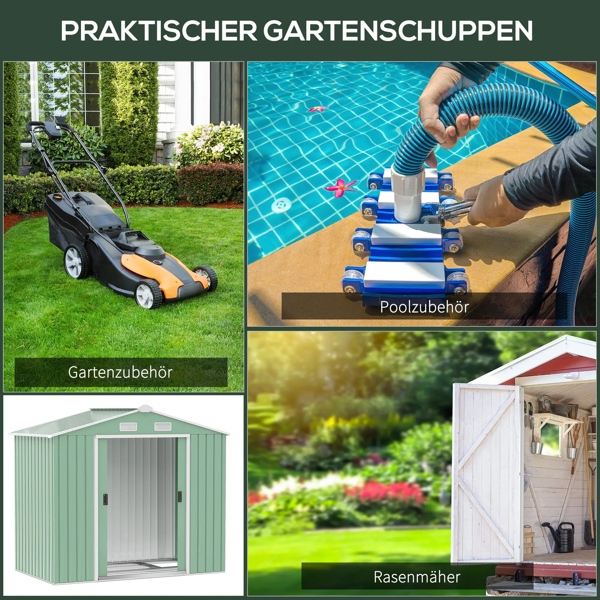 Outsunny Casetta Attrezzi con Porte Scorrevoli e Ventilazione