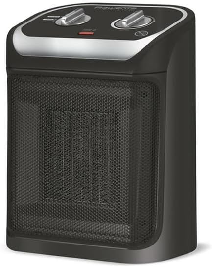 Rowenta Instant Comfort Aqua Termoventilatore, Due Livelli di Riscaldamento, Funzione Ventilatore, Consumo Energetico Regolabile, Silenzioso, Stufa Elettrica, Grigio Chiaro, SO6510F2, 1200 - 2400w