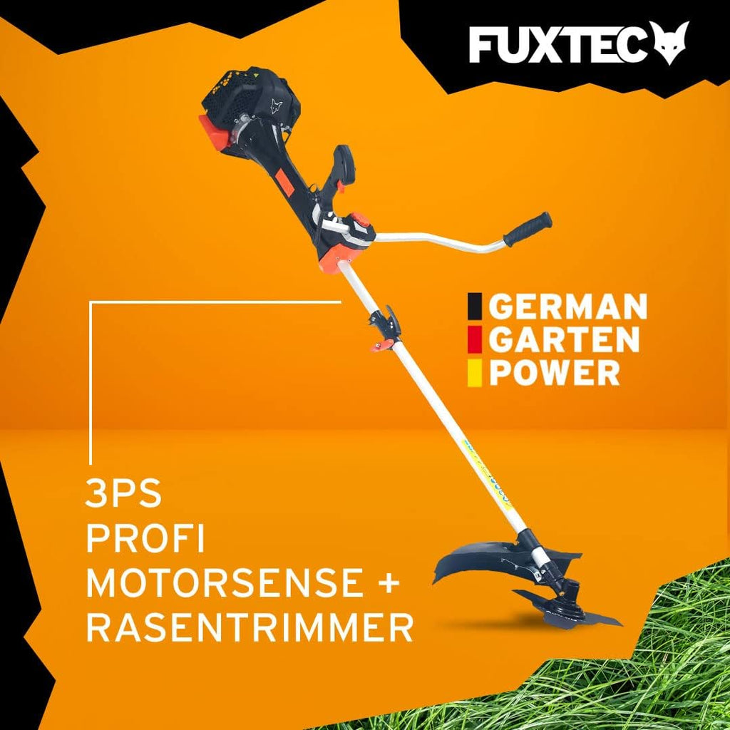FUXTEC Decespugliatore Professionale a Benzina FX-PS162 – Decespugliatore Professionale da 62cc, Filo e Bretella di Trasporto Comfort – Tagliabordi con Sistema Antivibrazione – Decespugliatore a 2 Tempi con Bobina a Filo