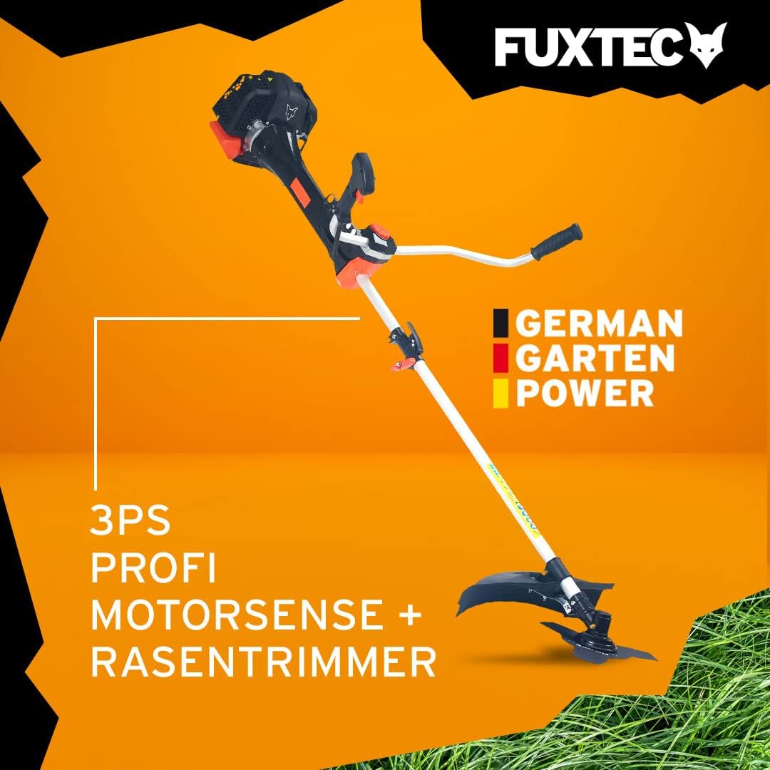 FUXTEC Decespugliatore Professionale a Benzina FX-PS162 – Decespugliatore Professionale da 62cc, Filo e Bretella di Trasporto Comfort – Tagliabordi con Sistema Antivibrazione – Decespugliatore a 2 Tempi con Bobina a Filo