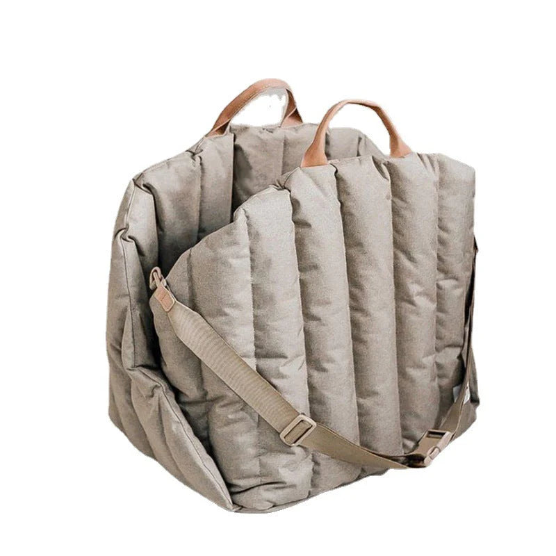 2-in-1 Luxus Hundetragetasche und Autositztasche