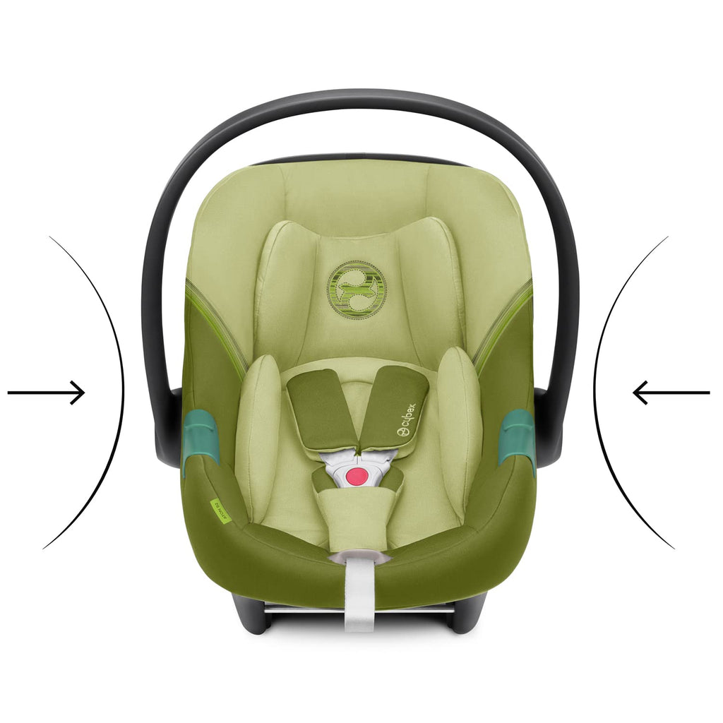 CYBEX Gold Babyschale Aton S2 i-Size, Ab Geburt bis ca. 24 Monate, Max. 13 kg, Inkl. Neugeboreneneinlage, SensorSafe kompatibel, Ocean Blue