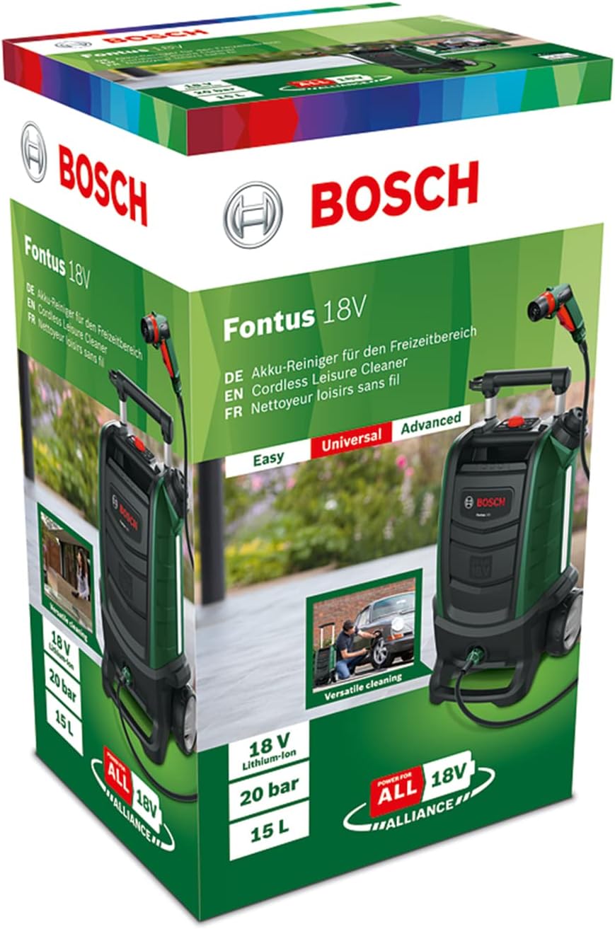 Bosch Akku Outdoor Reiniger Fontus 18V (ohne Akku, 18-Volt-System, im Karton)