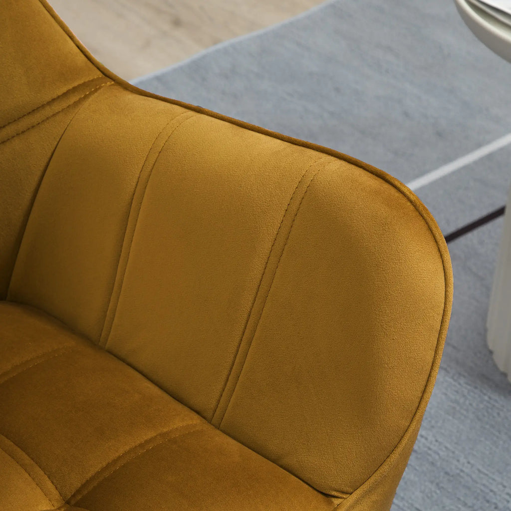 HOMCOM Polsterstuhl Skandi-Design kräftige Farben Gelb