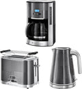 Russell Hobbs GeoSteel Set Colazione: Tostapane, Bollitore e Macchina per il Caffè