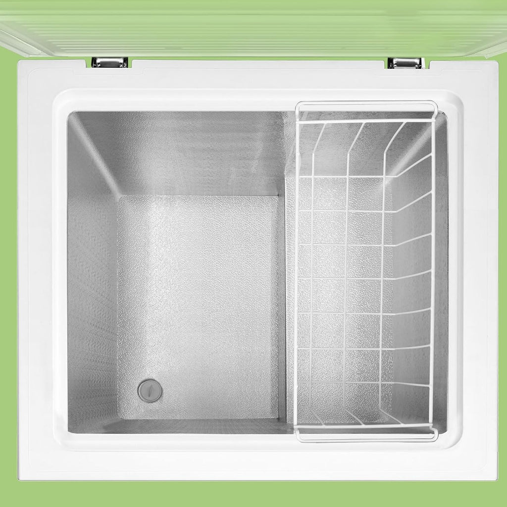 Comfee RCC100WH2(E) Congelatore a Pozzo/169 kWh/anno/85cm di altezza/99L/38dB/Bassa rumorosità/Tubo a D ad alta efficienza/Adatto a diversi scenari d'uso/Termostato regolabile/Bianco
