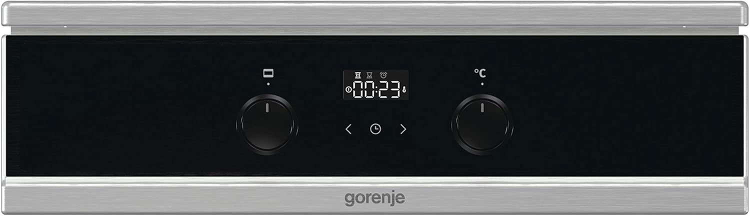 Gorenje GEIT5C61SPG Cucina indipendente con piano cottura a induzione, 50 cm, 70 litri, argento, PerfectGrill, AirFry, FrozenBake, Pizza Mode 300°C, AquaClean, Made in Europe, inox