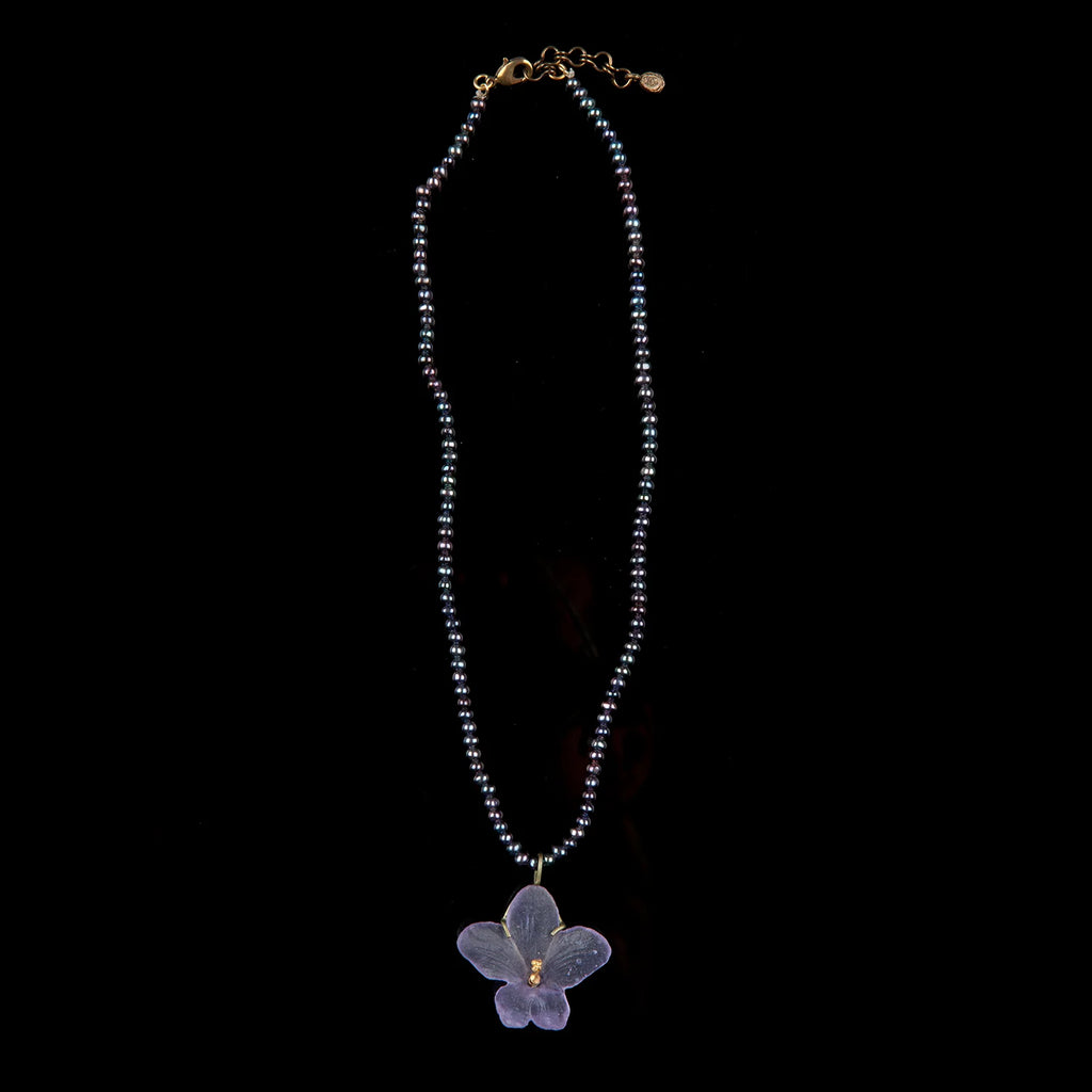 Usambaraveilchen Kette mit Anhnger - Perle
