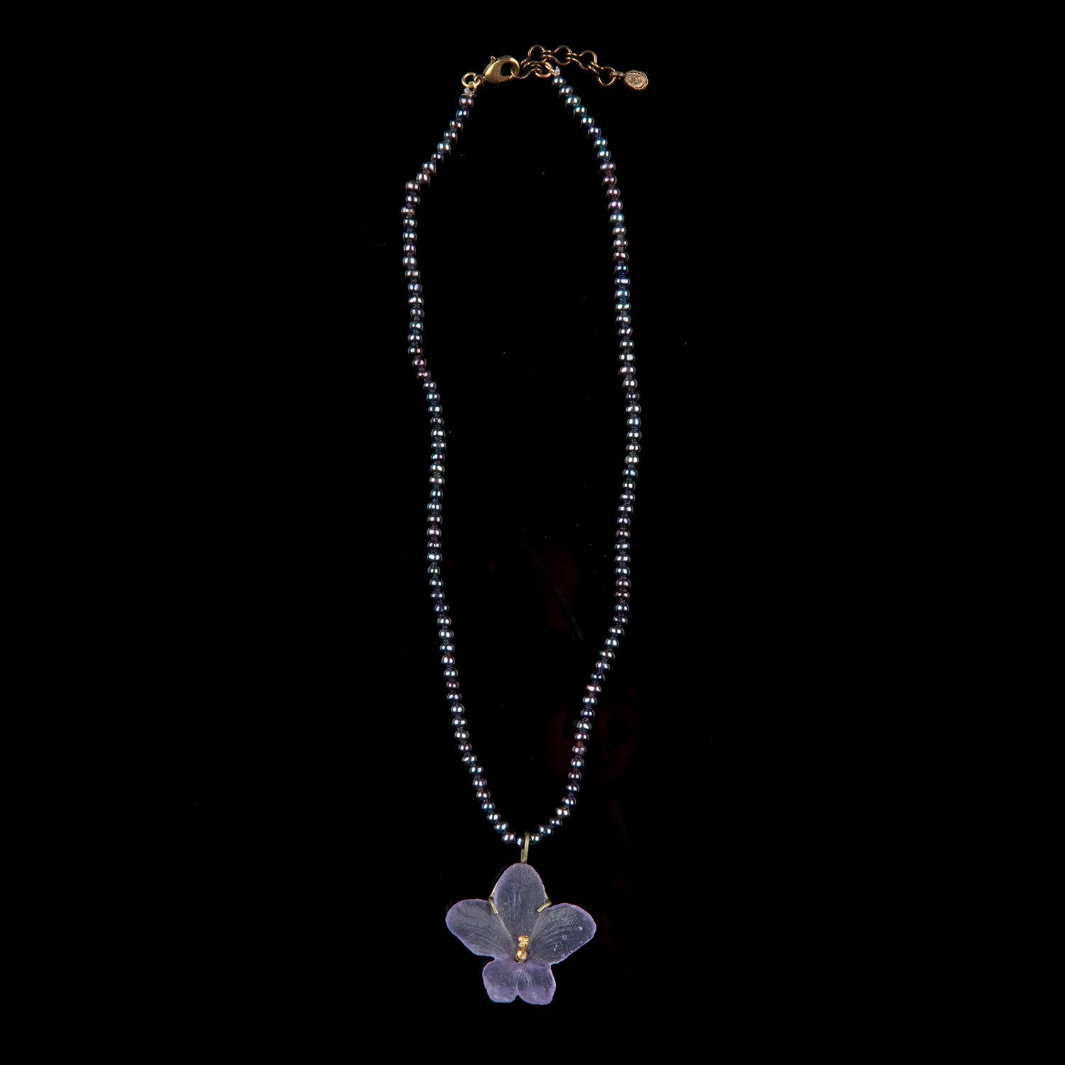 Usambaraveilchen Kette mit Anhnger - Perle