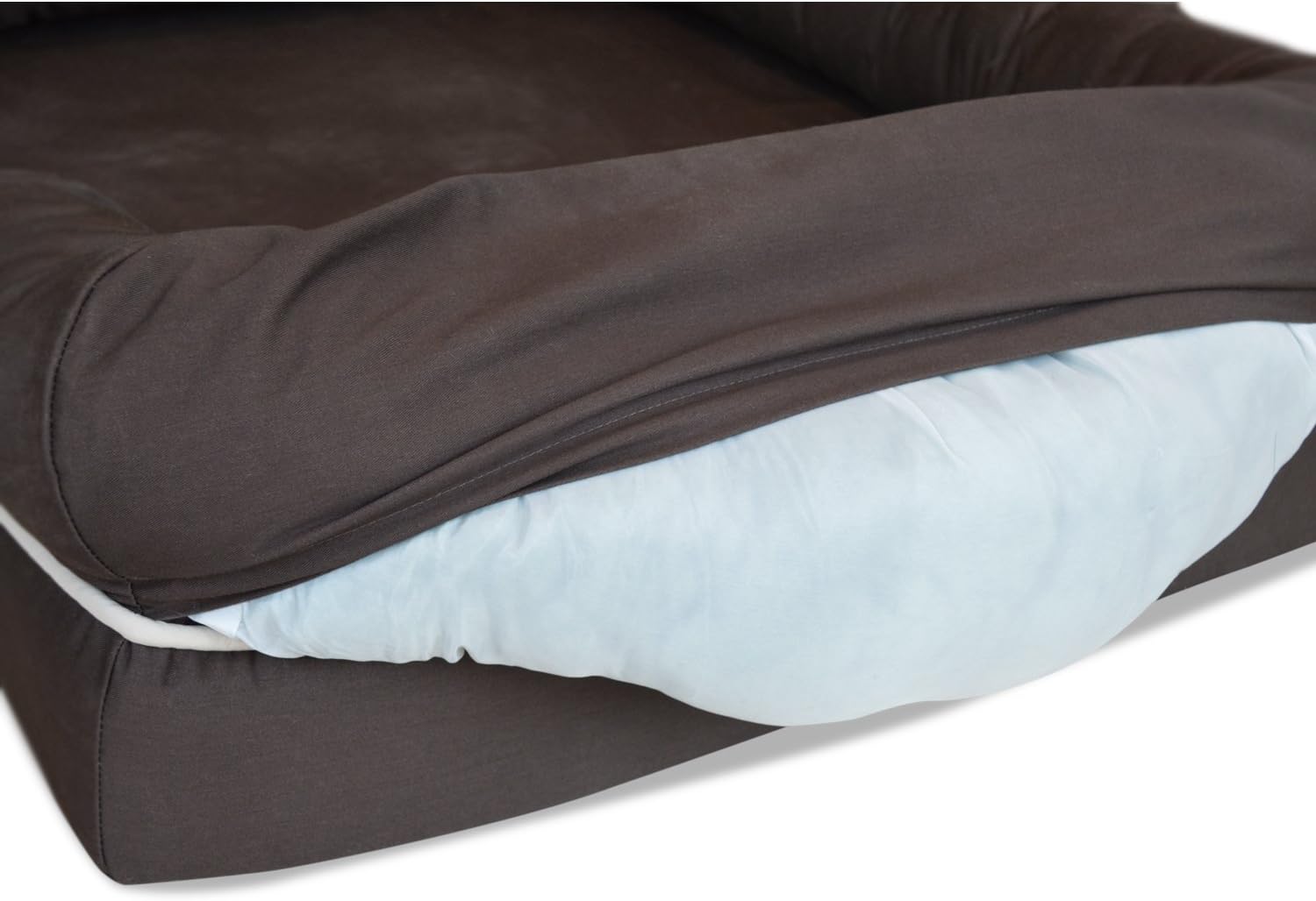 PetFusion Large per cani/gatti con memory foam solido di 10 cm, fodera impermeabile e cerniere YKK di alta qualità, miscela di cotone traspirante, rimovibile e facile da pulire, S
