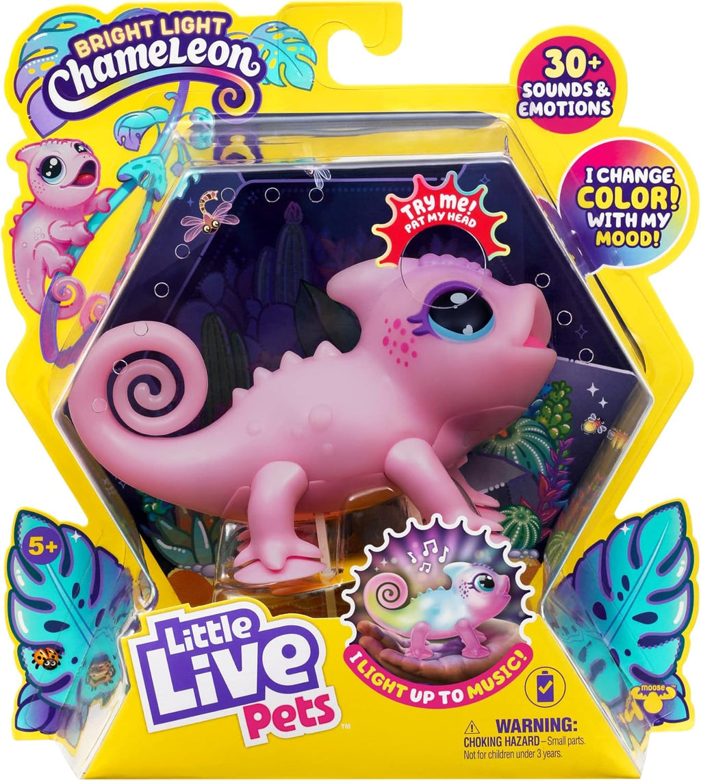 Little Live Pets Chamleon Sunny, leuchtendes, interaktives Chamleon mit Farbwechselfunktionen, über 30 Gerusche, viele Verschiedene Stimmungen, wiederholt Worte, mit Takterkennung., 26364