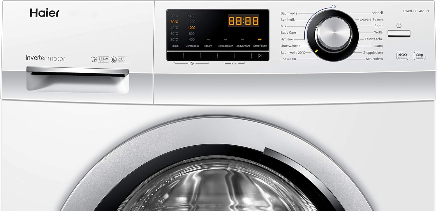Haier HW100-BP14636N Lavatrice / 10 kg / A - massima efficienza / Motore Inverter / Funzione vapore / Protezione totale dall'acqua / Programma Eco 40-60