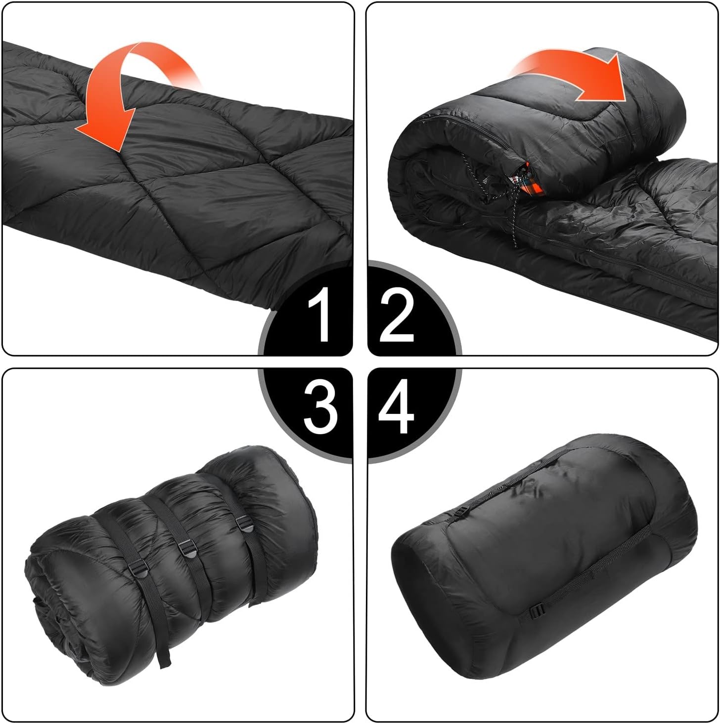 Mcota Winter 0 Grad Doppelschlafsack, Queen-Size-Größe, Schlafsack mit 100% Baumwoll-Flanellfutter, warm und wasserdicht, für 2 Personen Schlafsack für Camping, Angeln oder Jagd bei kaltem Wetter
