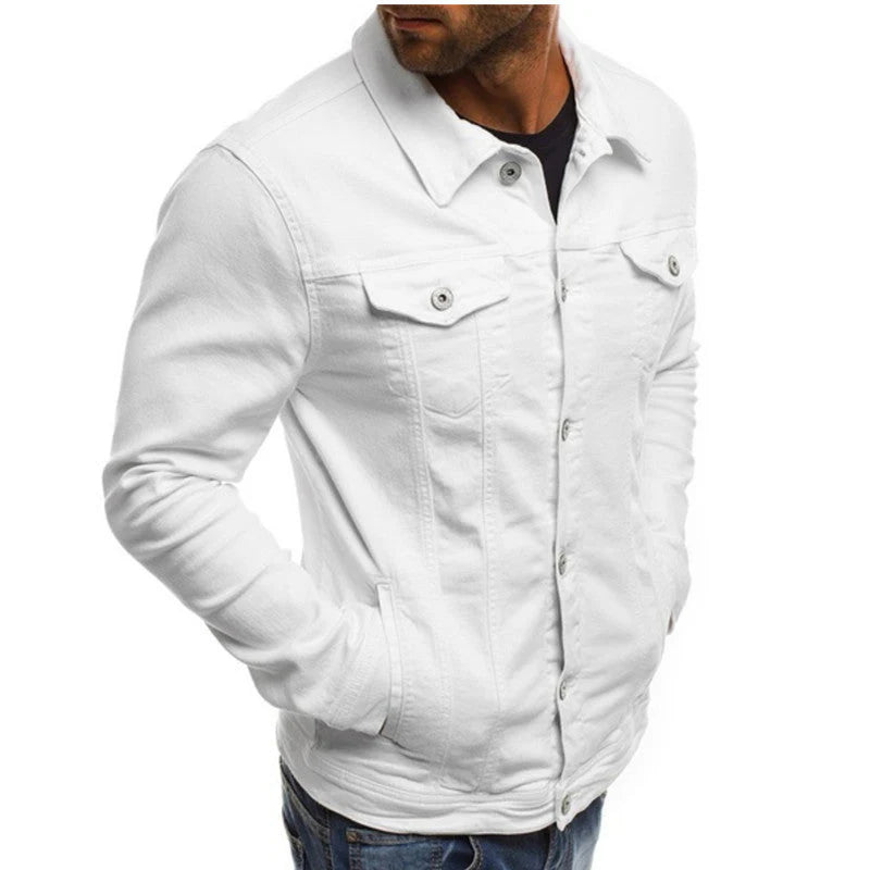 Giacca di jeans casual da uomo