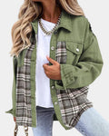 Giacca di jeans a quadri da donna