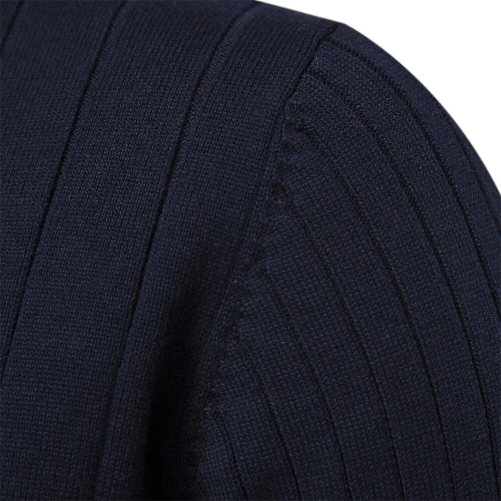 Strickpullover mit mittlerem Kragen und Reiverschluss für Herren