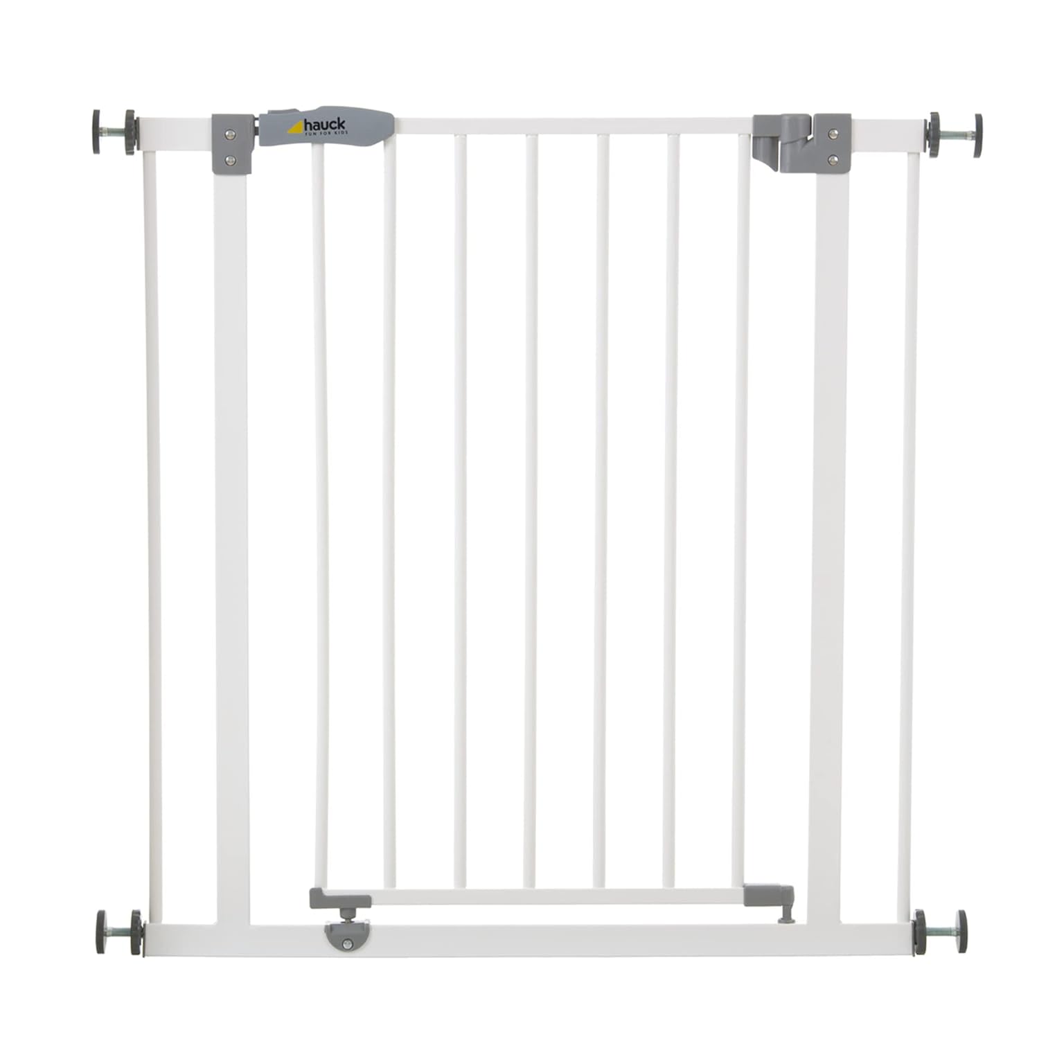 Hauck Cancelletto di Sicurezza / Cancelletto per Porte Open N Stop, per Larghezze 75 - 80 cm, Senza Forare, Apertura a una Mano, Apertura su Due Lati, Metallo, Bianco