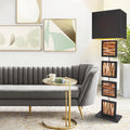 Lampada da terra di design REMA 163 cm con base in legno in stile legno di mare