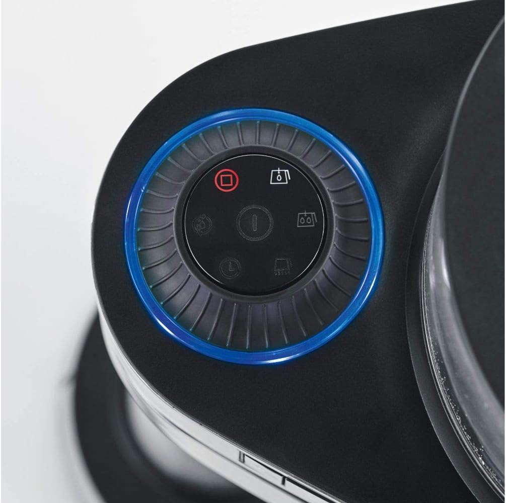 SEVERIN Macchina da caffè con filtro Caprice, come preparata a mano con la caffettiera per un massimo di 8 tazze, macchina da caffè con timer, acciaio inox spazzolato/nero opaco, KA 5760