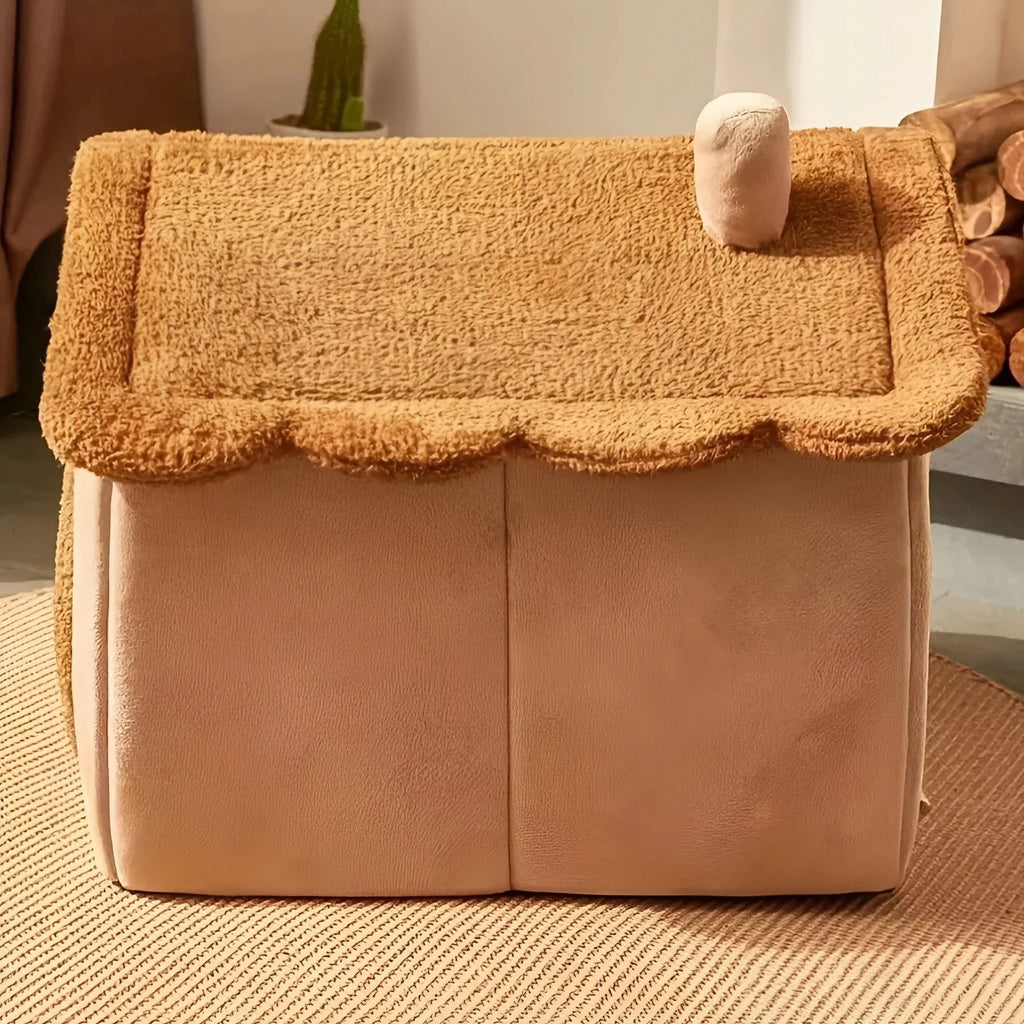 PurrPavilion Katzenbett - Faltbares und Waschbares Kuschelbett für Katzen