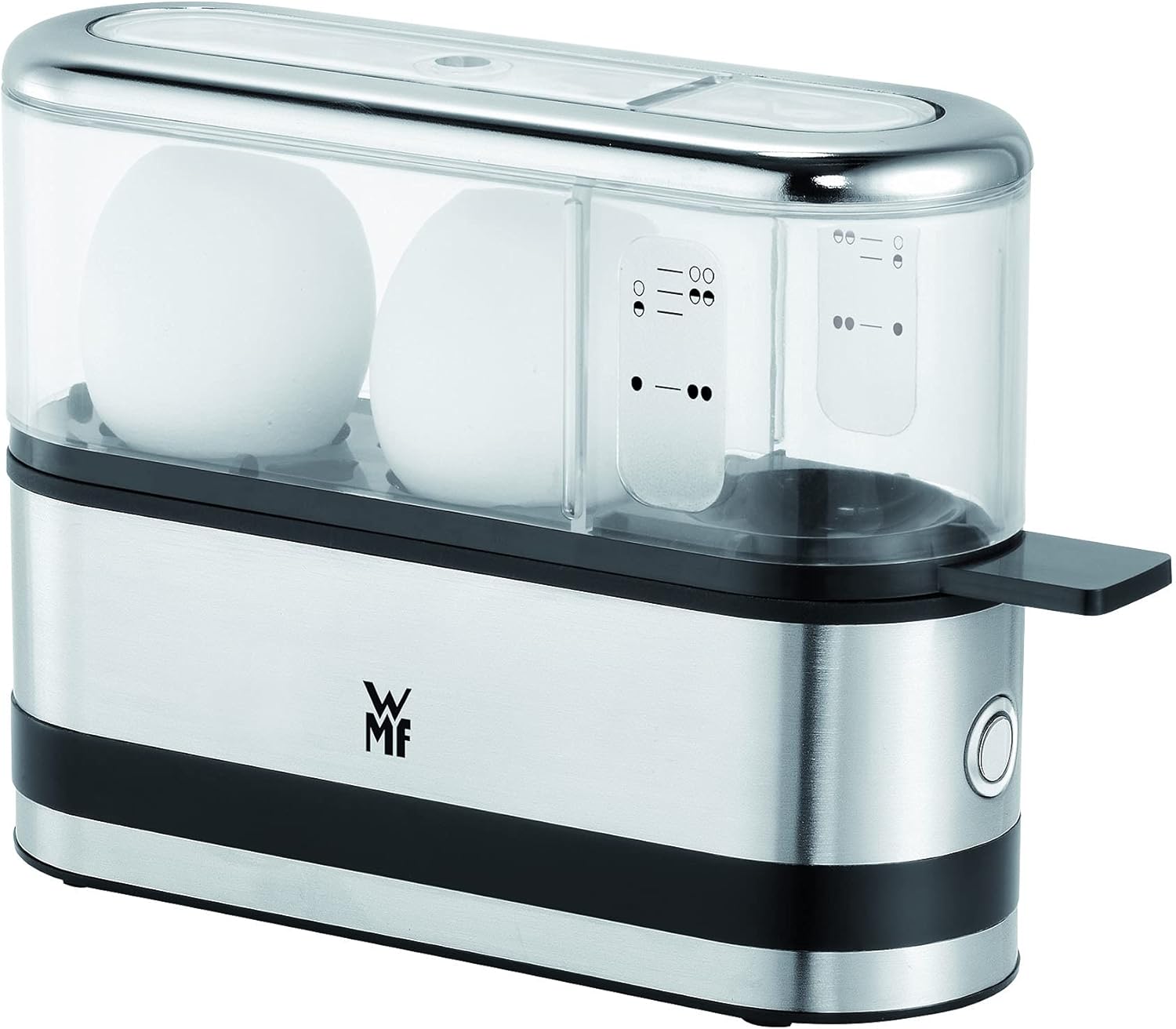 WMF Küchenminis 1-Scheiben Toaster Langschlitz XXl-Toast, Mini Toaster mit Brtchenaufsatz 7 Brunungsstufen berhitzungsschutz 600W Edelstahl matt