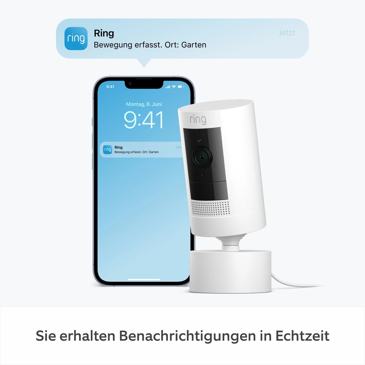 Stick Up Cam Plug-In mit Schwenk-/Kipphalterung