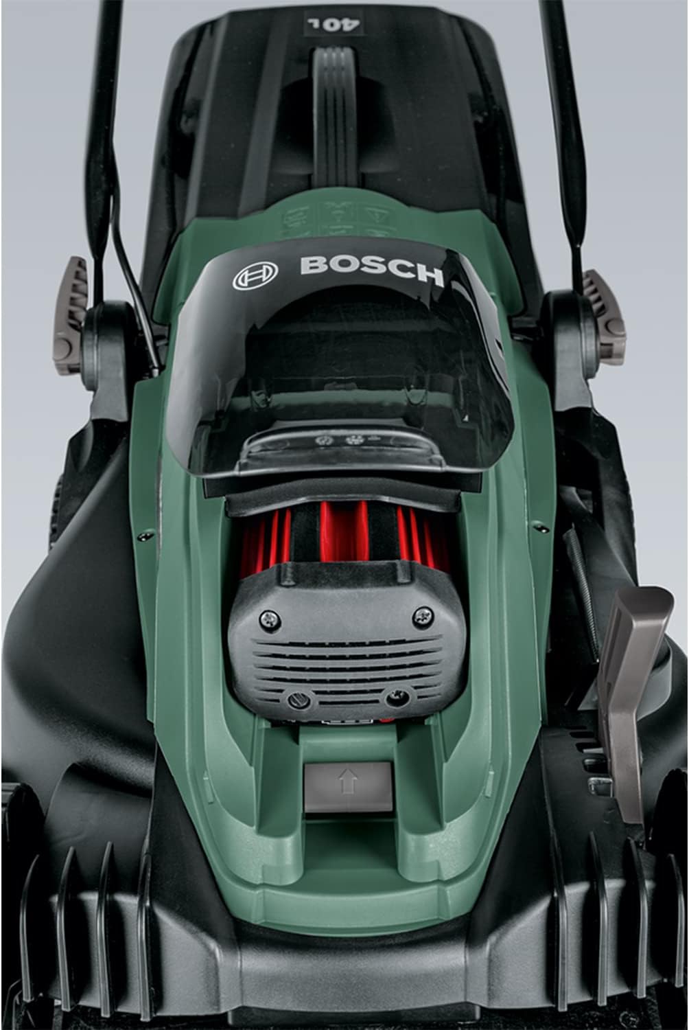 Bosch Home and Garden 06008B9B01 Bosch Tosaerba EasyRotak 36-550 (senza batteria, 36 Volt, larghezza di taglio: 38 cm, superfici prato fino a 550 m², in scatola di cartone)