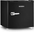 SEVERIN Mini Frigorifero/Congelatore Retrò (31 l), Congelatore piccolo, Minifrigo con controllo flessibile della temperatura, Frigo da tavolo, nero, GB 8880
