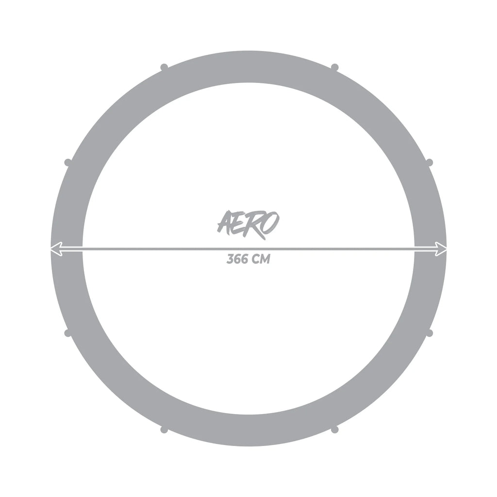 React Aero Trampolin 3,66m mit Sicherheitsnetz