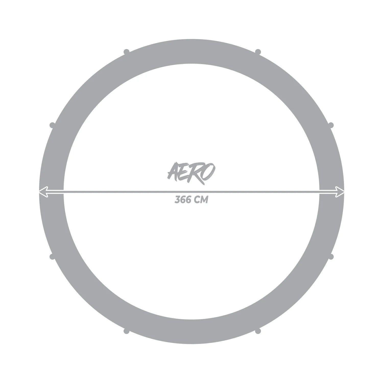 React Aero Trampolin 3,66m mit Sicherheitsnetz