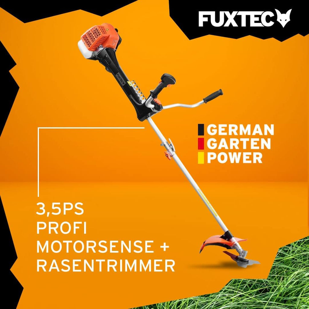 FUXTEC Decespugliatore Professionale a Benzina FX-PS162 – Decespugliatore Professionale da 62cc, Filo e Bretella di Trasporto Comfort – Tagliabordi con Sistema Antivibrazione – Decespugliatore a 2 Tempi con Bobina a Filo