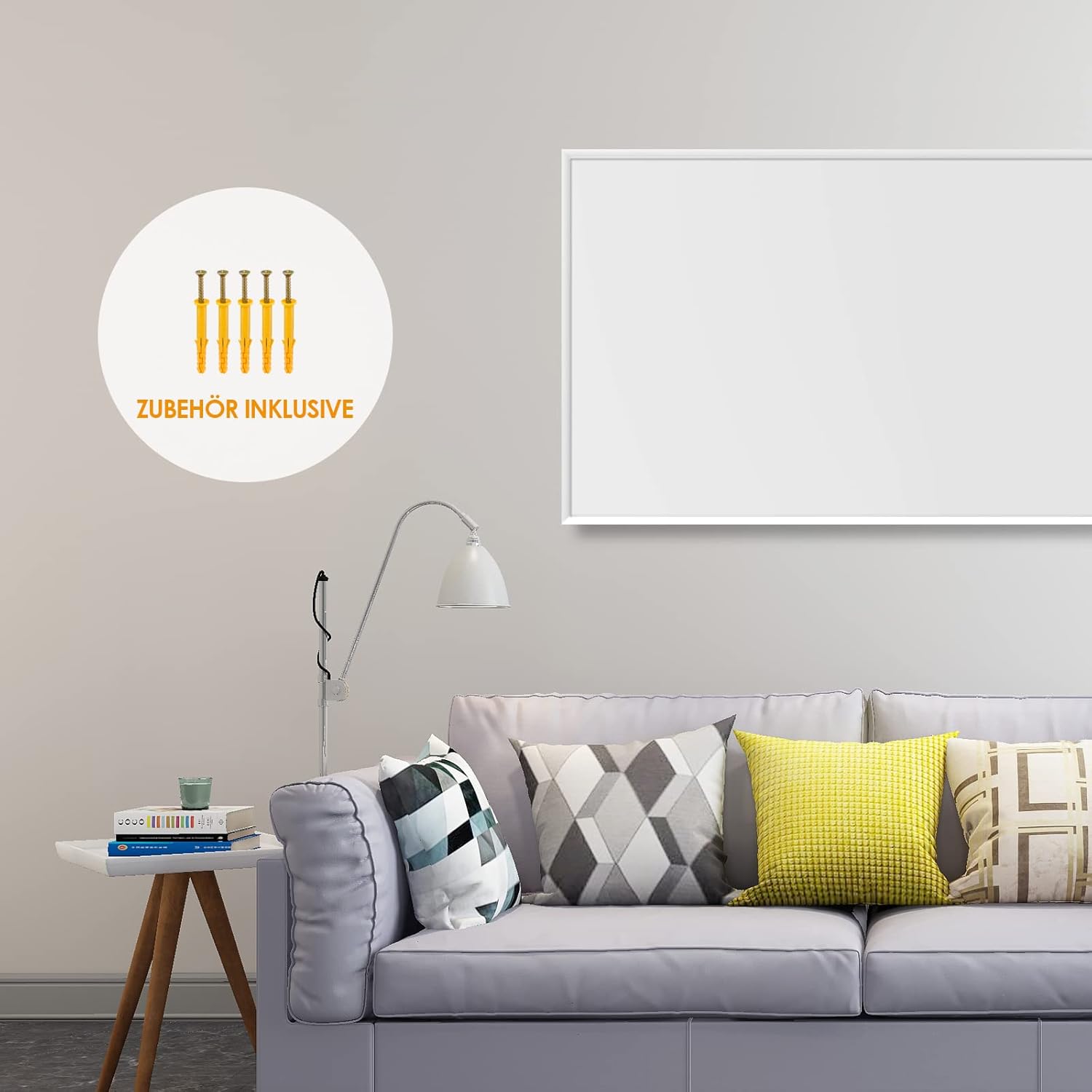 Byecold Riscaldatore a Infrarossi da Pavimento con Piedini 300 Watt, Riscaldamento Elettrico a Infrarossi, Termosifone, Pannello Radiante, Risparmio Energetico, Protezione da Surriscaldamento
