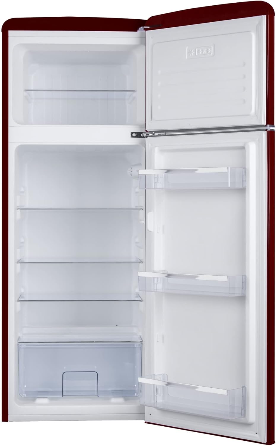 Amica KGC 15632 T Frigorifero con congelatore Retro / Ice Blue (Turchese) / 144 cm (A) x 55 cm (L) x 62 cm (P) / Design retrò / Frigorifero con congelatore