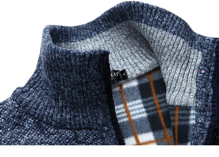 Warm vest with zipper