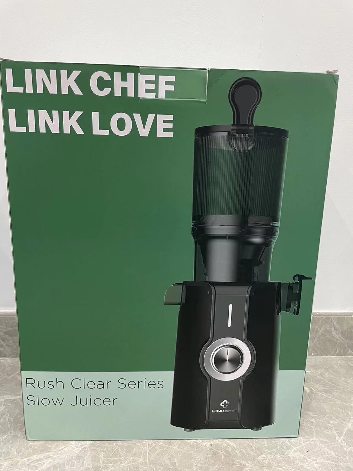 LINKChef Schnellreinigungs Entsafter, NO-Prep Entsafter Gemüse und Obst, Blitzreiniger Saftpresse Slow Juicer Testsieger mit Einfacher Installation, BPA Frei, 115mm, 1.2L, 200w Schwarz