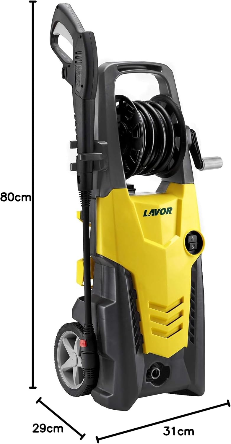 Lavor Leistungsstarker Hochdruckreiniger PLANET 170 EXTRA mit komplettem Zubehörset, 8 m Hochdruckschlauch, Druck 170 bar max, Fördermenge 510 l/h max, 2500 Watt