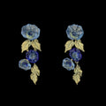 Blaue Prunkwinde Ohrstecker - Blumen