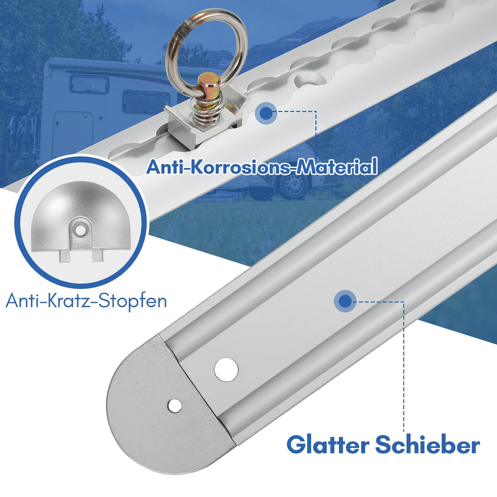 Sonnewelt Airlineschiene 4x 1m Aluminium für Wohnmobile und LKW