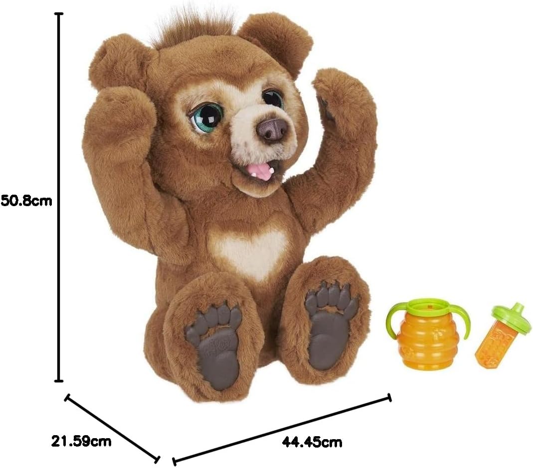 FurReal Cubby, il mio orsetto interattivo, orsetto di peluche, da 4 anni in su Marrone