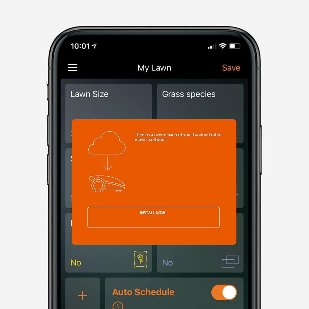 WORX Landroid WR169E Robot Rasaerba con Filo Perimetrale per Giardini fino a 300m² - Navigazione AIA - Controllo tramite App, WLAN, Bluetooth - Taglio Bordo - Larghezza di taglio 16 cm - Altezza di taglio 30-60 mm