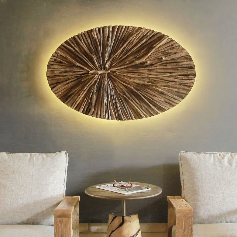Wandlampe Holz LUNAR