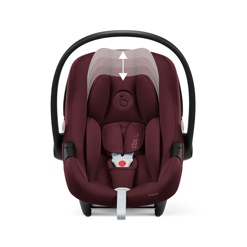 CBX by CYBEX Seggiolino Auto Aton B2 i-Size, Dalla nascita fino a ca. 24 mesi, Max. 13 kg, Inclusivo riduttore neonato, Compatibile con SensorSafe, Rosso