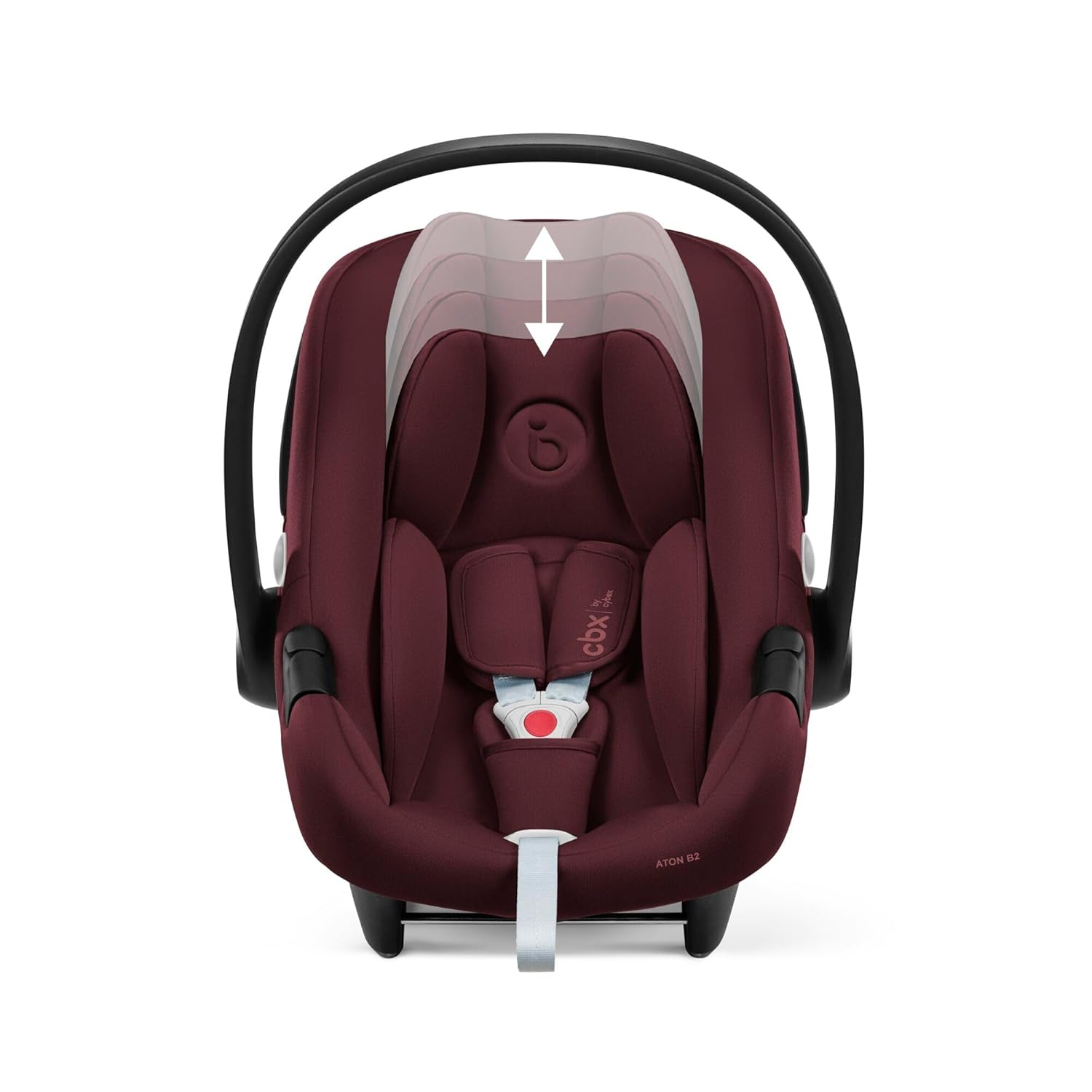 CBX by CYBEX Seggiolino Auto Aton B2 i-Size, Dalla nascita fino a ca. 24 mesi, Max. 13 kg, Inclusivo riduttore neonato, Compatibile con SensorSafe, Rosso